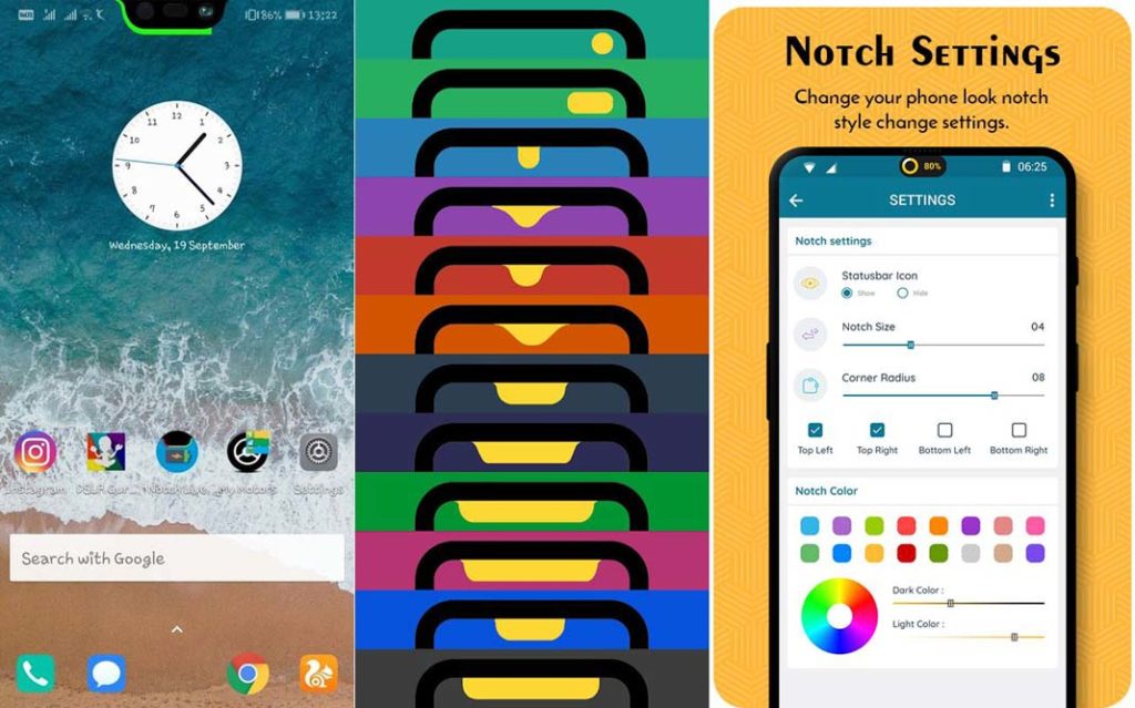 Apps y opciones para ocultar el notch en el celular