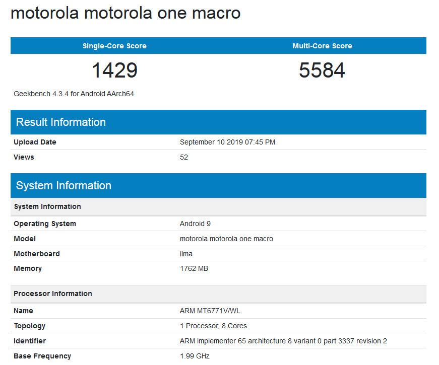 Motorola One Macro