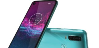 Motorola One Action verde acqua